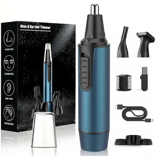 AREYZIN Nose Hair Trimmer for Men,2025 Professional 3 in 1 Painless Rechargeable Ear and Nose Trimmer,IPX7 Waterproof Eyebrow Facial Hair Trimmer Body Grooming Kit Dual Edge Blades - Image 1