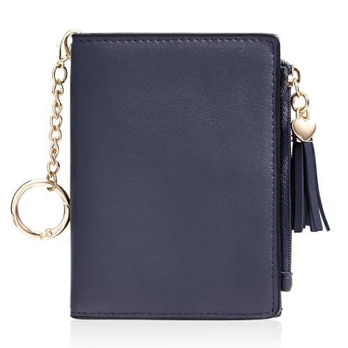 Gostwo Small Wallets for Women, Stylish Womens Wallet with ID Window, Zippered Coin Pocket and Tassel. Cute RFID Wallet for Women, ideal for Teen Girls, Commuters, and Women for Daily Use - Image 1
