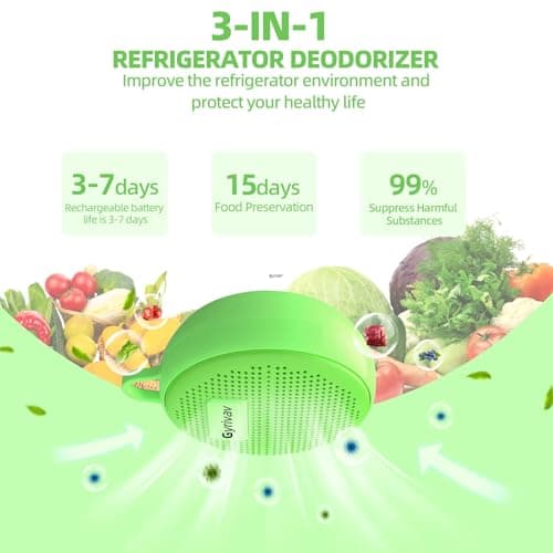 Refrigerator Deodorizer, Fridge Deodorizer Long Lasting Odor Eliminator for Fridge,Kitchen Gadgets Charcoal Air Purifier Odor Eliminator for Closet, Green - Thumbnail 3