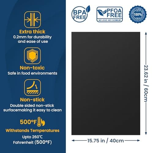 Oven Liner for Bottom of Oven, 2 Pack Heavy Duty Oven Liners for Electric Stove, Heat Resistant Stovetop Protector Air Fryer Grill Mat, Reusable Gas Toaster Microwave Oven Drip Liner Teflon Sheets - Thumbnail 2