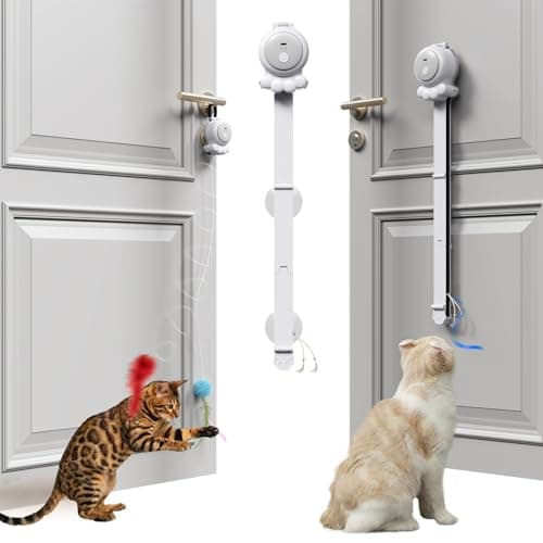 HAPPYCODE 2-in-1 Electric Cat Wand – Rechargeable Auto Indoor Toy, Suction & Hanging Design, 2 Modes (Track Chase + Bounce),Perfect for Kittens & Adult Cats, Ultimate Cat Gift - Image 1
