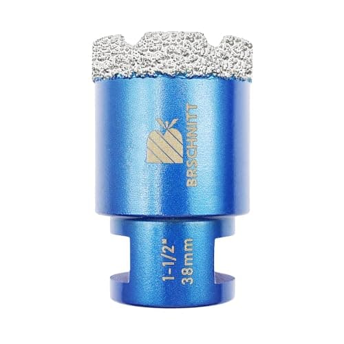 1-1/2 Inch Diamond Core Drill Bit for Porcelain Tile Ceramic Marble Granite Drilling,BRSCHNITT 1pc Vacuum Brazed Diamond Hole Saw with 5/8-11 Thread (38mm) - Image 1