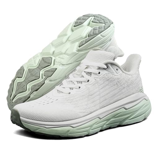 TDIDIS Lightweight Breathable Mesh Sneakers for Men - Walking/Running Tennis Shoes Non-Slip Workout Fashion– LightGrey - Image 1