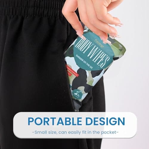 TIEJIANDAN Deodorizing Shower Wipes for Bathing No Rinse 【30 * 20 INCHES】10PC,Extra Thick Large Body Wipe for Travel Gym Bed Patient,Individual Packaging All Natural Wipes for Training Camping W003 - Thumbnail 6