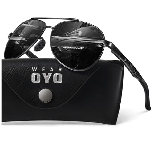 WEAROYO Polarized Sunglasses Men Womens Al-Mg Alloy Frame Spring Hinges Pilot Military Style UV400 Protection Driving - Image 1
