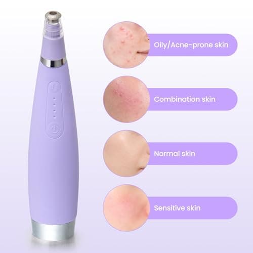 UNOISETION Diamond Microdermabrasion Machine Home Travel Use,4 Modes Diamond Microdermabrasion Dermabrasion Machine Tool- 2 Diamond Tips - 3 Heads - Blackhead Remover Tool for Women Men - Thumbnail 5