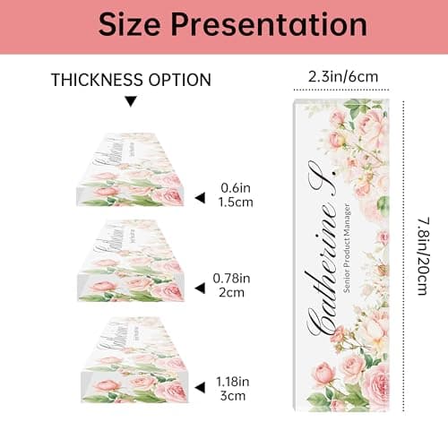 Personalized Desk Name Plate - Chic Design for Women - Thoughtful Gift for Colleagues and Professionals in Any Workplace - Thumbnail 2