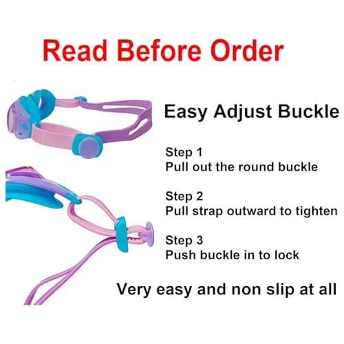 YUENREE 3 Pack Kids Swim Goggles for Boys Girls Ages 6-12 | No Leak Anti-Fog UV Protection | Easy Adjust Non-Slip Strap | with 3 Hard Travel Cases - Thumbnail 2