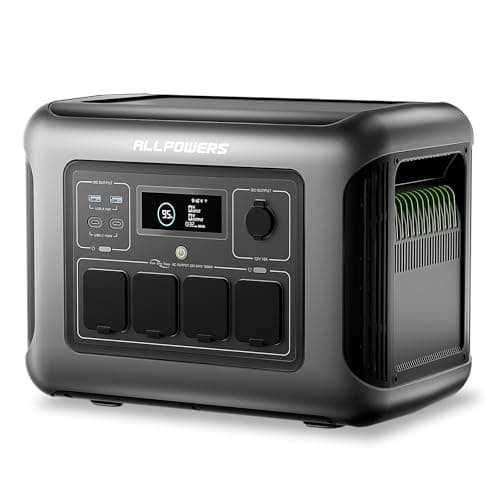 ALLPOWERS Portable Power Station R1500 LITE,1056Wh LiFePO4 (LFP) Battery,Solar Generator (Solar Panels Optional),1600W AC/100W USB-C Output for Outdoor Camping,Travel,Hunting,and Power Outages - Image 1