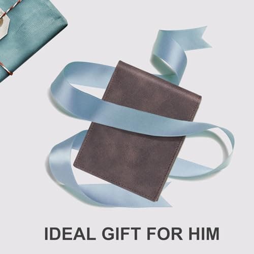 Chelmon Slim Wallet for Men ID Window with RFID Blocking Front Pocket Minimalist Bifold Bussiness Card Holder Gift for Men - Thumbnail 6