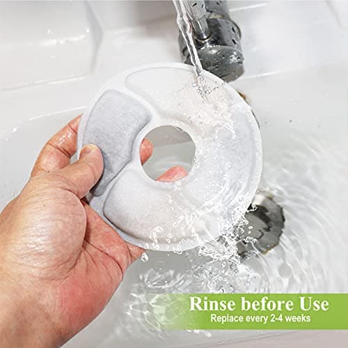 Cat Water Fountain Filters, 5 inch, Dog Fountain Activated Carbon Filters Replacement, Compatible with Cats and Dogs Automatic Water Dispenser (10Pcs) - Thumbnail 6