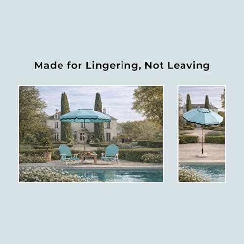 DEER LAND 6FT Patio Beach Umbrella for Outdoor, UPF 50+ Sun Shade for Patio, Backyard, Garden, Pool and Beach, Tilt Adjustable, Portable, Harbour Cypress Green - Thumbnail 3