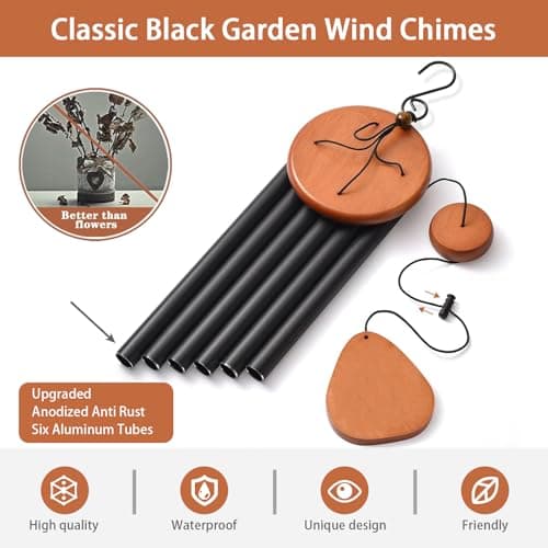 Wind Chimes for Outside, Wind Chimes with Thickened Tube, Outdoor Windchime for Garden Yard Patio Decor, Unique Gift for Women - Thumbnail 2
