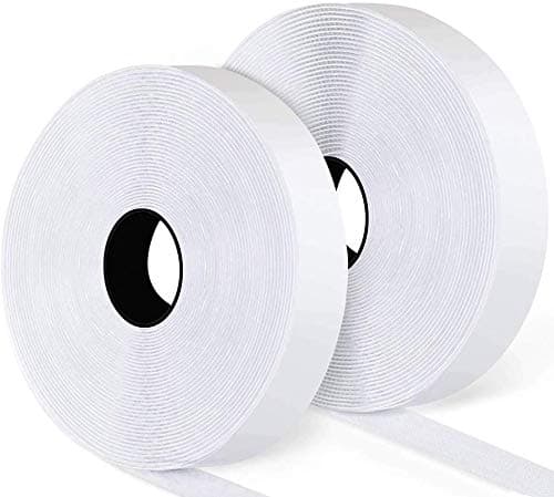 16.5Ft x 1 Inch Self Adhesive Strips, Heavy Duty Strong Back Sticky Fastening Tape,Nylon Fabric Fastener Mounting Tapes for Sewing, Crafting,DIY- Indoor or Outdoor Use (White)