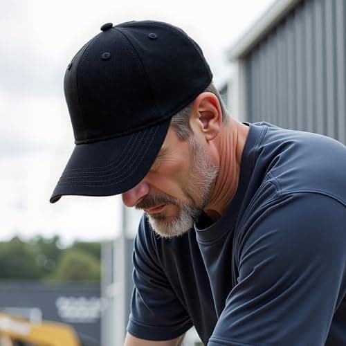 spxkd Structured Baseball Hats for Men Women Breathable Washed Cotton Baseball Caps Adjustable Golf Dad Hat for Wide Occasion - Thumbnail 5