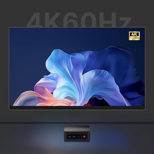 BOSGAME P4 Ultra Mini PC, AMD Ryzen 7 7730U (up to 4.5GHz), 16GB DDR4, 1TB PCIe SSD Mini Desktop Computer, Dual LAN 2.5G & Wi-Fi 6E & BT5.2, 4K Triple Display, for Home, Office, Gaming - Thumbnail 4