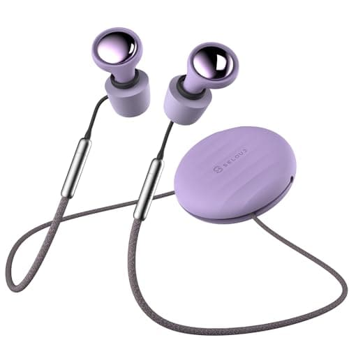 Ear Plugs for Sleeping and Concerts with Cord, Anti-Loss Reusable Earplugs, Ultra-Comfy Earplugs, 45dB Noise Reducing, Hearing Protection for Travel & Focus, 7 Pair Silicone & Foam Eartips, Viloet - Image 1