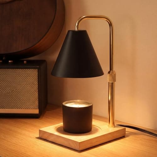BJFFN Candle Warmer Lamp with Timer - Mothers Day Gifts for Mom, Birthday Gifts for Women, Mothers Days Gifts, House Warming Gifts New Home Decor, Dimmable Wax Melt Black - Image 1