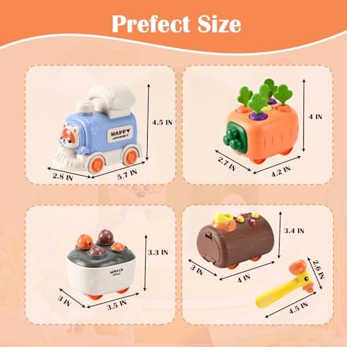 Jahenway Montessori Toys for 2 Year Old Girl and Boy, 4-in-1 Fine Motor Skills Toddler Toys Age 2-4, Woodpecker Worm Toy Magnetic Bird Feeding Game - Thumbnail 6