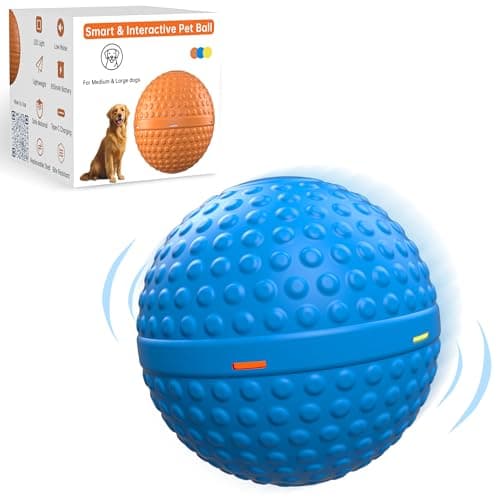 SNOYWEN Smart Interactive Dog Toy, Automatic Moving Bouncing Rolling Ball, Food-Grade Rubber Material IPX7 Waterproof Active Ball for Medium and Large Dogs - Image 1