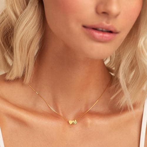 BAYLAY Mothers Day Gifts for Women Mom Grandma Daughter, Gold Initial Necklaces for Women Teen Girls 18K Gold Plated Letter K Initial Necklace Heart Necklace Gold Necklaces Jewelry Birthday Gifts - Thumbnail 2