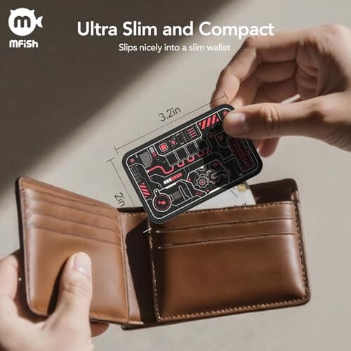 MFish Solar Wallet Tracker Card, Apple MFi Certified, Ultra-Thin 0.07" Find My Tracker for Wallet, IP68 Waterproof, Loud Alarm, Solar Powered, Works with Apple Find My (iOS Only) for car, Luggage - Thumbnail 2