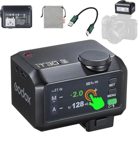 Godox iT30 Pro S Mini Flash for Sony Camera, TTL Auto-Exposure, 2.4G Wireless X System, HSS 1/8000s, 2.8" Full-Color Touchscreen, Built-in Diffuser, Lithium Battery with Wireless Flash Trigger - Image 1