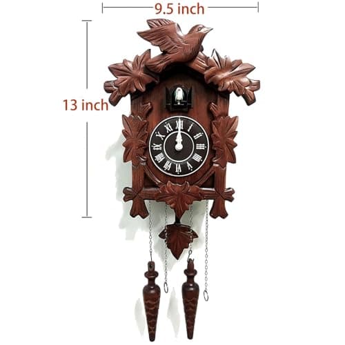 Rylai Vintage Cuckoo Clock Handcrafted Wooden Wall Clock for Home Décor - Thumbnail 2