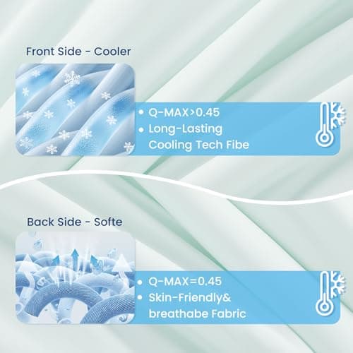 Topcee Cooling Comforter 90"x90"-Cooling Blanket Everlasting Cold Touch for Hot Sleepers-Q-max 0.35 Double-Sided Lightweight Design Summer Ice Blanket for Night Sweats-Grey Queen - Thumbnail 5