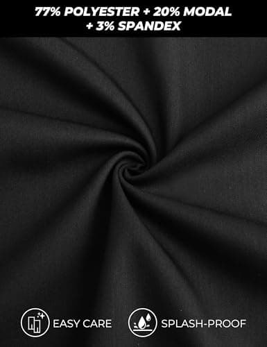 Scrubs for Women, Soft V-Neck Scrub Tops, Stretch and Wrinkle-Free Fabric with 2 Pockets, Breathable & Easy Care Black - Thumbnail 4
