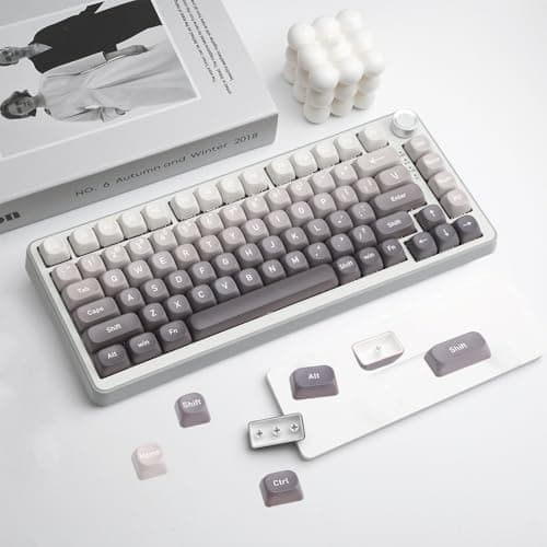 AKepopery 134 Keys MOA PBT Keycaps Set for Cherry Gateron MX Switches Mechanical Keyboard Key Cap (Gradient Gray) - Thumbnail 2