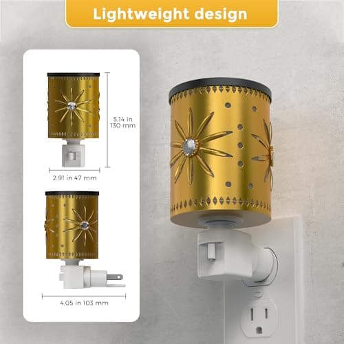 L LOHAS LED Wax Melt Warmer, 2 Pack Plug in Wax Warmer for Scented Wax, 360° Rotating Plug in Fragrance Night Light for Home Fragrance Bedroom Home Decor - Thumbnail 5