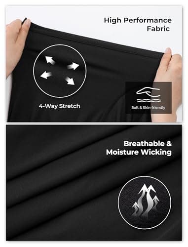 Arolina Mens Bathing Suits Swim Trunks Compression Liner 7 Inch Zipper Pockets Swimwear Board Shorts Black XX-Large - Thumbnail 5
