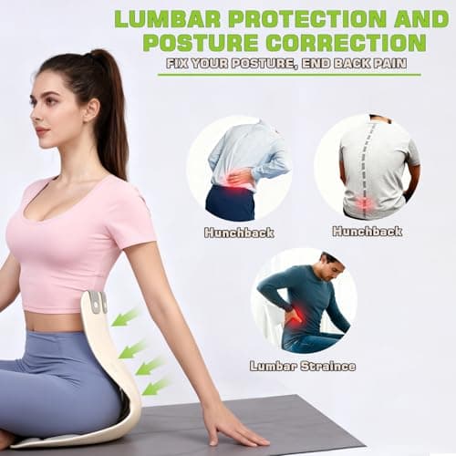 D DITALON Ergonomic Back and Lumbar Support Pillow for Office Chair, Legless Floor Chairs with Back Support and Detachable Cushion, Office Chair Posture Corrector for Kids, Trumpet - Thumbnail 5