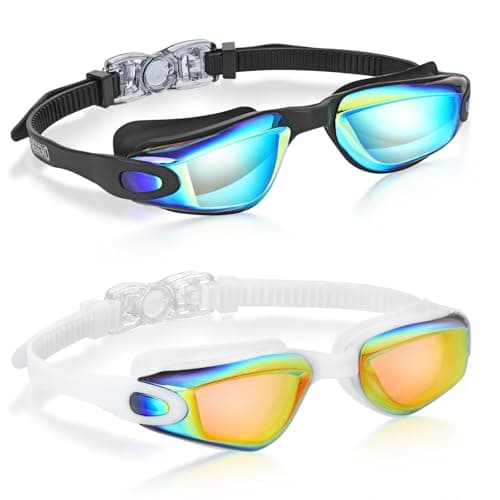 Aegend Swim Goggles for Kids Youth 3-14 Anti-Fog Anti-UV Comfort Fit Goggles for Swimming - Image 1
