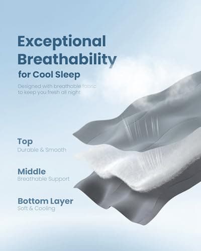 Cooling Comforter Queen, Cooling Blanket for Hot Sleepers & Night Sweats, Breathable Lightweight Comforter for Menopause & Summer, Dual Soft Cool-to-Touch, Oeko-TEX, Grey - Thumbnail 4