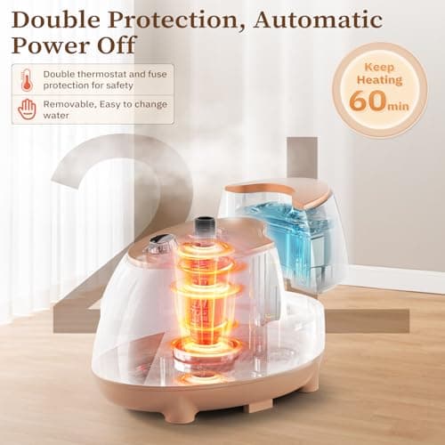 HAPAIS Steamer for Clothes,1800W Standing Garment Steamer 30s Heat-up with Adjustable Stable Double Rod,2-in-1 Flat & Hanging Ironing,Clothes Steamer with 10 Fabric Steam Modes - Thumbnail 5