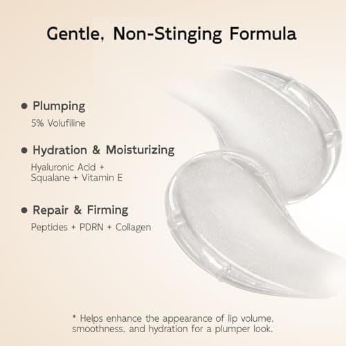 YouthVibe 5% Volufiline Lip Serum & Gloss, Hydrating Lip Care with Shea Butter, Collagen, Peptide & PDRN - Fuller-Looking Lips Over Time, No Burning or Tingling, Non-Sticky Essence - Shimmer - Thumbnail 2