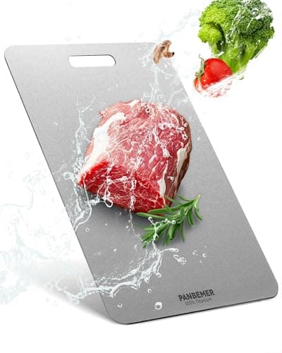 Titanium Cutting Board, Food Grade 100% Pure Titanium Cutting Boards for Kitchen, Non-Toxic Double-Sided Chopping Board, Dishwasher Safe, Easy to Clean – 12 x 9 Inch - Image 1
