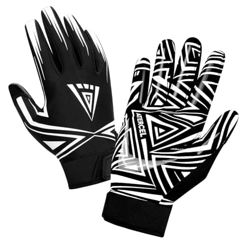 ATERCEL Football Gloves Men Football Receiver Gloves, Enhanced Performance and High Grip Rugby Glove for Adults