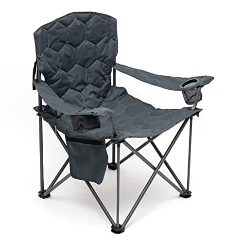 SUNNYFEEL XXL Oversized Camping Chair Heavy Duty 500 LBS for Big Tall People Above 6'4 Padded Portable Folding Sports Lawn Chairs with Armrest Cup Holder & Pocket for Outdoor/Travel/Picnic/Camp