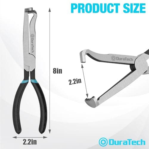 DURATECH Electrical Disconnect Pliers, 8-inch Automotive Electrical Connector Pliers, Automotive Plug Removal Tool for Car Fuel Pump, Spark Plug, Ignition Coil, Fuel Injector, Push Tab Style Plugs - Thumbnail 4