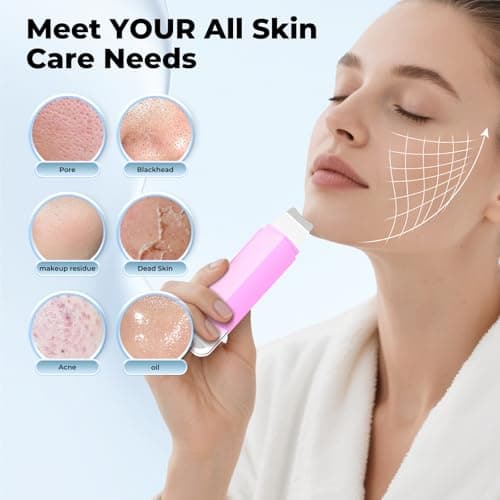 Blackhead Remover Tool Face Scrubber: PETYDOOT Double-Headed Face Spatula Skin Scrubber, Nose Pore Cleaner Blackhead Remover for Facial Deep Cleansing Skin Care Tool for Men & Women (Pink) - Thumbnail 6