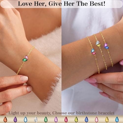 Birthday Gift for Women, Birthstone Bracelets for Women November Birthday Gift Dainty Wife Christmas Gift Ideas Best Friend Christmas Gift Topaz Bracelet - Thumbnail 6