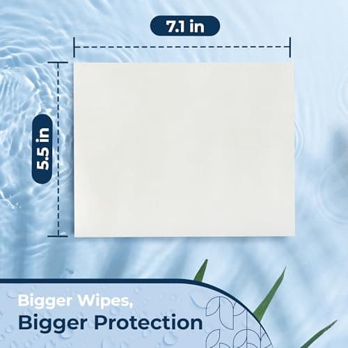 Large Alcohol Wipes 75% Unscented Hand Sanitizing Wipes (320 count +12 travel wipes) Alcohol Wipes for Travel Home and Classroom - Resealable Pack - Thumbnail 2