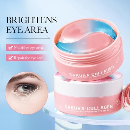 InfiniteRelax Under Eye Patches - 60 Pcs Eye Mask Anti-Aging Collagen Hyaluronic Acid Moisturizing Under Eye Mask for Removing Dark Circles, Puffiness - Thumbnail 2