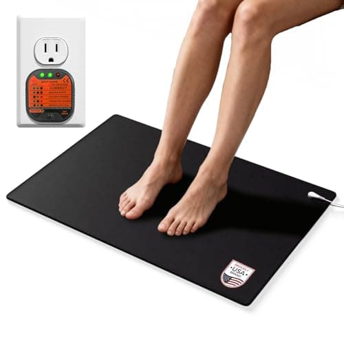 LifeZoom Grounding Mat for Better Sleep, Enhanced Comfort, Daily Balance and Wellness, Grounding Pad for Bed, Feet and Desk, Use at Home or Office, Premium Non-Slip Earthing Mat with 15ft Cord - Image 1