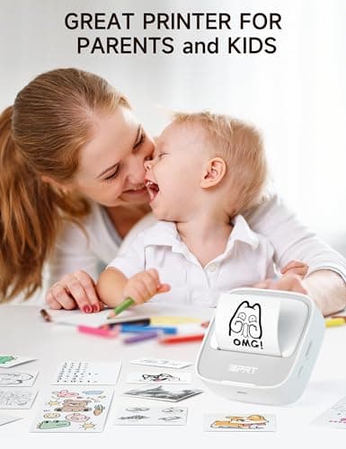 iDPRT Sticker Printer, Portable Sticker Maker Machine, Mini Inkless Bluetooth Thermal Printer for iPhone & Android, Pocket Printer for Labels, Barcodes, DIY Journaling, Kids Gift, Gray - Thumbnail 6