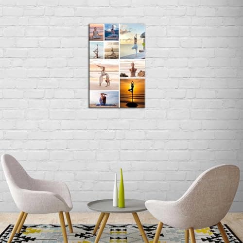 ZHIYYHAO Collage Canvas Prints with Your Photos Framed Personalized Multi Pictures Canvas Wall Art for Living Room Bedroom Study room Home Decor (CF-8,18.00L X12.00W'') - Thumbnail 2
