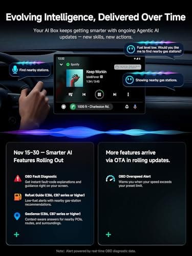MYATOTO Magic AI Box, Wireless CarPlay/Android Auto Adapter, Car Video Box Supports for Netflix/YouTube/TikTok/TF Card, DriveChat AI Smart Box with GPS/Dual Bluetooth - Thumbnail 4